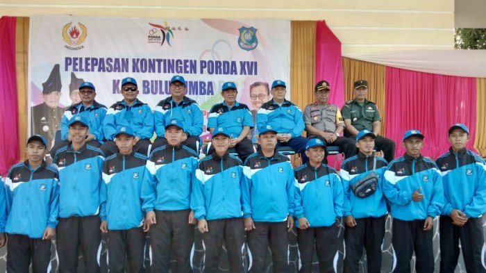 Lepas Kontingen ke Porda Sulsel XVI, Sukri Sappewali Minta Atlet Buktikan Hasil Latihan
