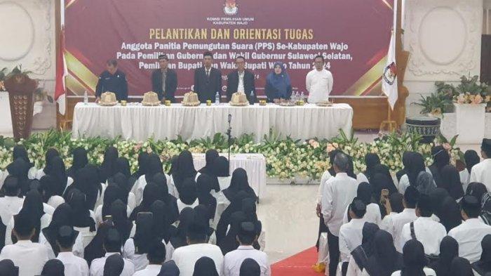 KPU Wajo Sulsel Lantik 570 PPS untuk Pilkada 2024, Bertugas di 14 Kecamatan