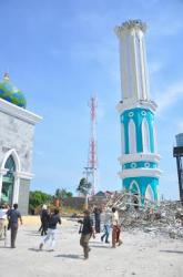 Akhirnya Menara Masjid Agung Parepare Dibangun Kembali
