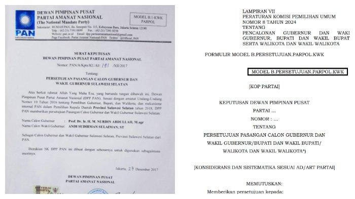 Bukan Rekomendasi atau B1KWK, Bentuk Terbaru Dipakai Calon Kepala Daerah Daftar ke KPU