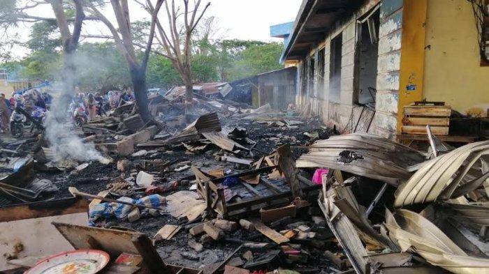 Pasar Karisa Jeneponto Terbakar, Diduga Akibat Korsleting Listrik