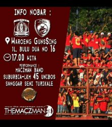Maczman Nobar Laga PSM vs Persiba, Ini Lokasinya