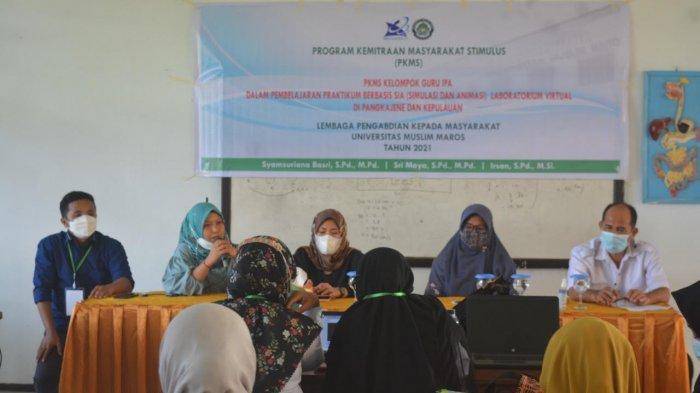 Dosen Univeristas Muslim Maros Latih Guru Pangkep Pembelajaran Metode Simulasi dan Animasi