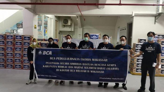 BCA Peduli-Jurnalis Ekobis Makassar Kirim Sembako, Selimut Hingga Susu Balita ke Sulbar