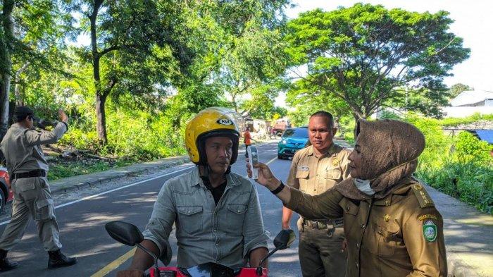 Pemkot Parepare Razia Pengendara Pakai Thermoscan