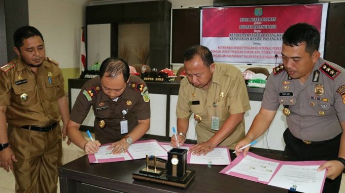 Bupati Pasangkayu Teken MoU dengan Jaksa-Polisi, Ini Kerja Samanya