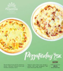 Anda Pecinta Pizza? Ada diskon 25 Persen di Hotel Pesonna, Ini Jadwalnya