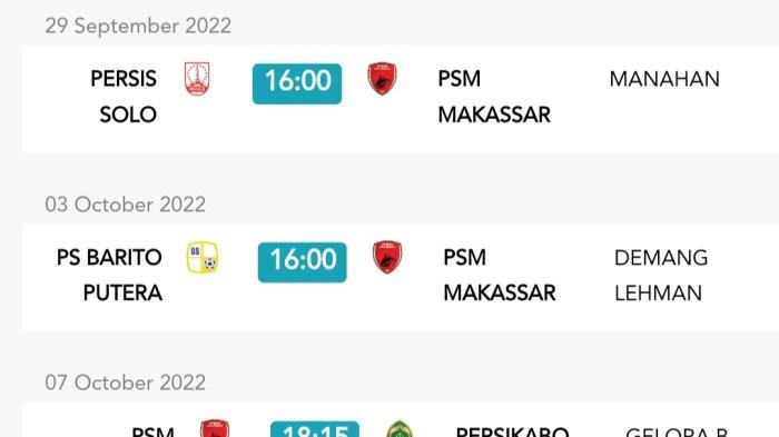 Jadwal Tanding Mepet, PSM Mendadak Jadwal Lawan Barito Putera Diubah