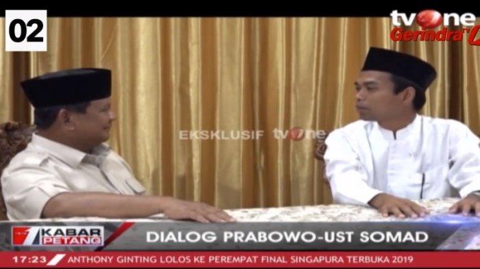 Ada 2 Permintaan Ustadz Abdul Somad ke Prabowo Andai Menang Pilpres 2019, Live Eksklusif TV One
