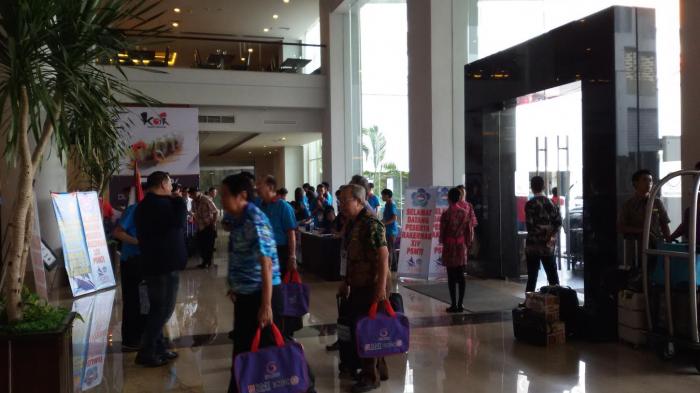 Peserta Rakernas PSMTI XIV Padati Lobi Hotel Clarion