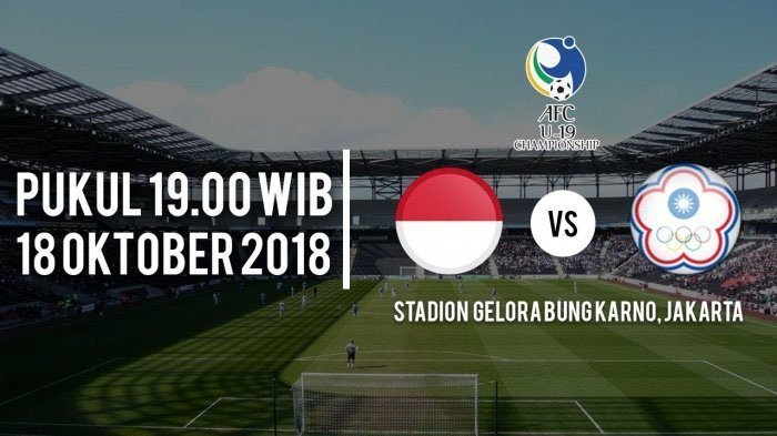 Skor 0-0, Live Streaming Metube.id RCTI Indonesia Vs Chinese Taipei Taiwan U-19 Tanpa Buffer