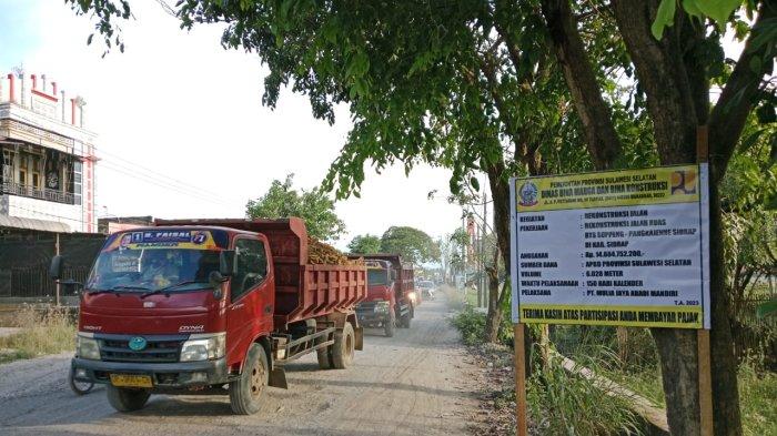 Rekonstruksi Jalan Ruas Soppeng-Pangkajene Sidrap, Pemprov Sulsel Gelontorkan Dana Rp14,88 Miliar