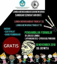 Sasebo Pinrang Bakal Gelar Lomba Menggambar dan Mewarnai, Yuk Daftarkan Anak Anda