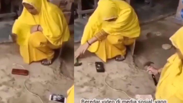 Sambil Menangis, Dua Santri Dipaksa Hancurkan Ponselnya Sendiri