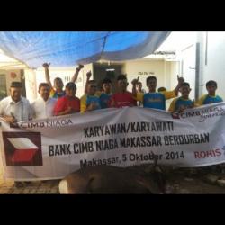 Bank CIMB Niaga Makassar Kurban 8 Ekor Sapi dan 1 Kambing