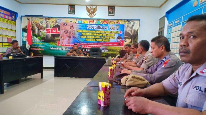 Bagsumda Polres Maros Sosialisasi Penerimaan Anggota Polri, Ini Jadwalnya