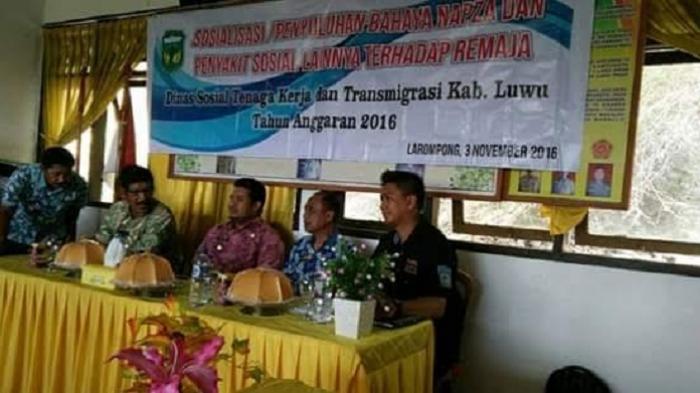 Wakil Bupati Luwu Sosialisasi Bahaya NAPZA di Larompong Luwu.