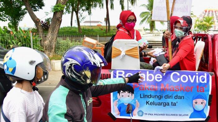 PKK Sulsel Gandeng Perseroda Sosialisasi dan Bagikan Masker ke Masyarakat