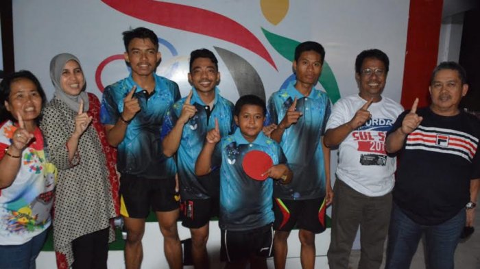 Tumbangkan Takalar, Tim Tuan Rumah Sabet Emas Tenis Meja Beregu Putra