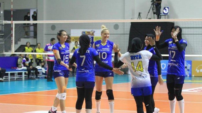 Voli Putri Bandung bjb Tandamata Taklukan Jakarta Popsivo Polwan di Proliga 2022