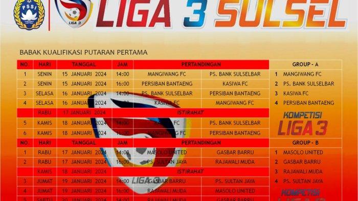 Daftar 21 Tim Bakal Berebut Tiket Nasional di Ajang Liga 3 Sulsel