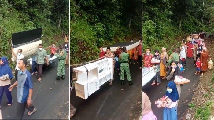 Video: Viral Warga Bawa Kasur Hingga Alat Rumah Tangga, Bikin Salah Sangka Dikira Mengungsi