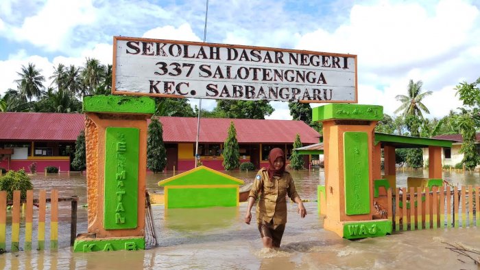 Sungai Walannae Meluap, SDN 337 Salotengnga Wajo Terendam Banjir