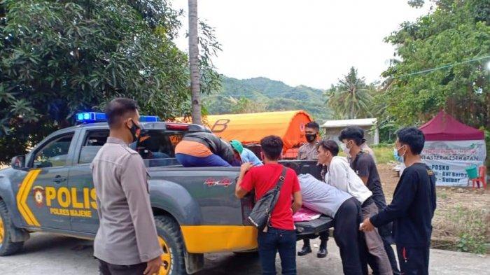 Tak Ada Ambulans, Warga Majene Meninggal Saat Gempa Susulan Dibawa Pakai Mobil Polisi