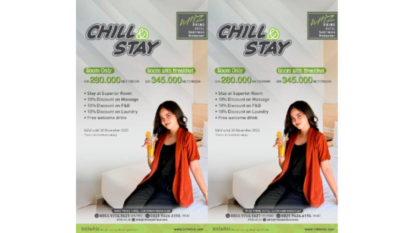 Staycation Hemat di Whiz Prime Makassar Hanya Rp280 Ribu dengan Promo 'Chill & Stay'