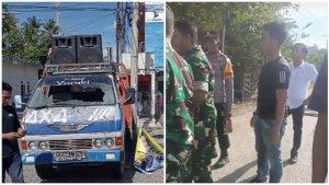 mobil-simpatisan-Patahuddin-Muh-Dhevy-Bijak-Pawindu-dan-aparat-yang-mulai-berjaga.jpg