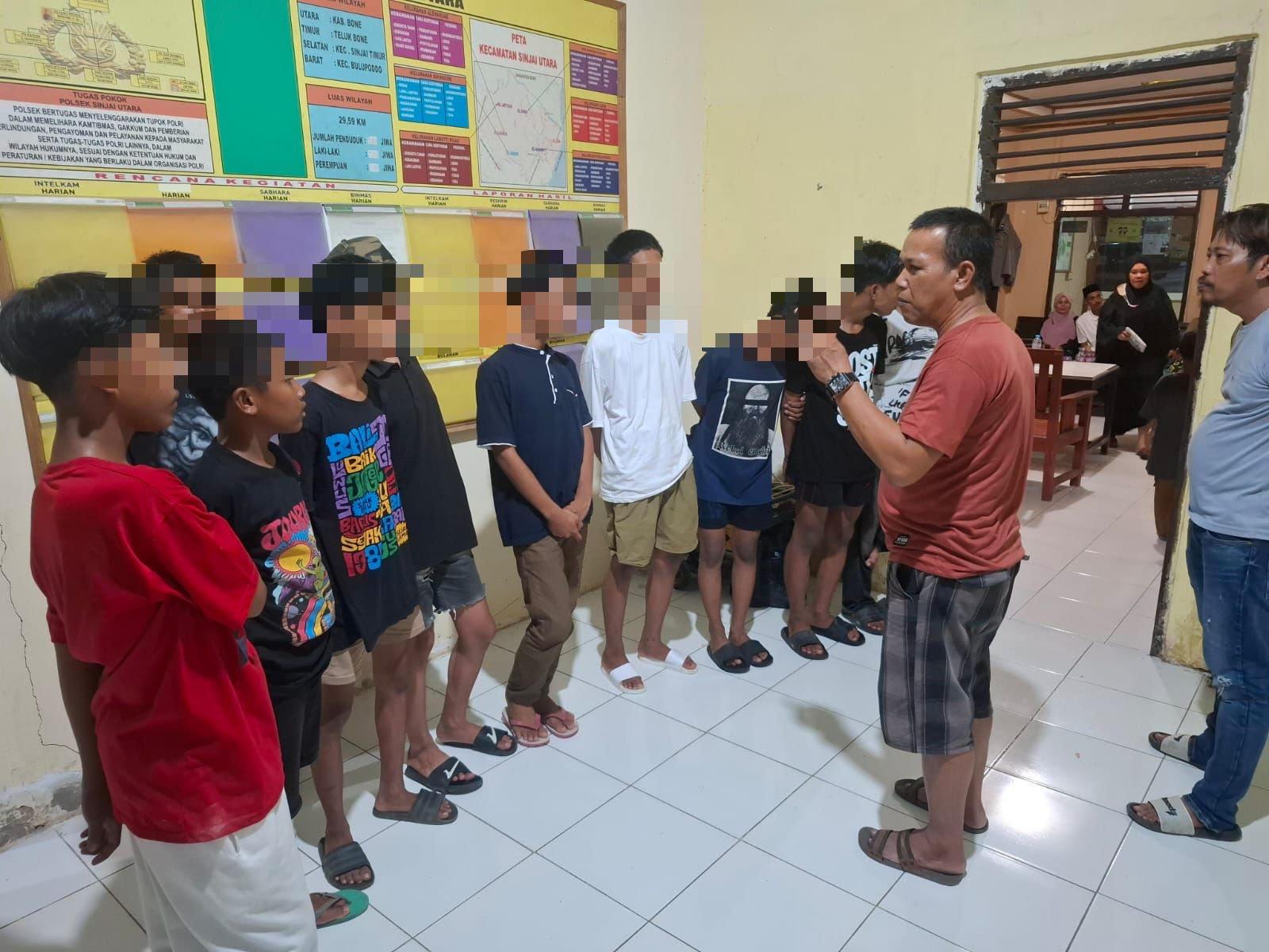 Mabuk Lem, 10 Remaja di Sinjai Utara Ditangkap Polisi
