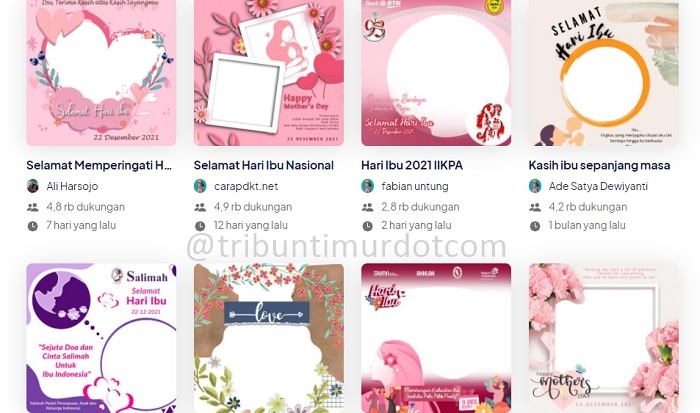 20 Link Twibbon Hari Ibu 2021, Ungkapkan Raya Sayang dengan Gambar Cantik dan Kalimat Menyentuh