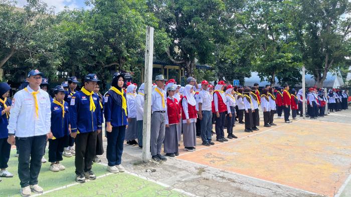 Wabup Sidrap Nurkanaah Tekankan Semangat Kemanusiaan Saat Buka Kemah Relawan Remaja PMR