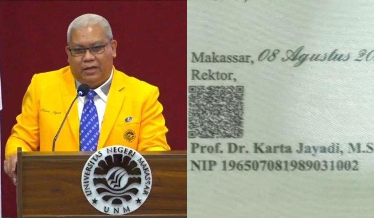 Ijazah Lulusan Terbaru UNM Ternyata Masih Diteken Prof Karta Jayadi
