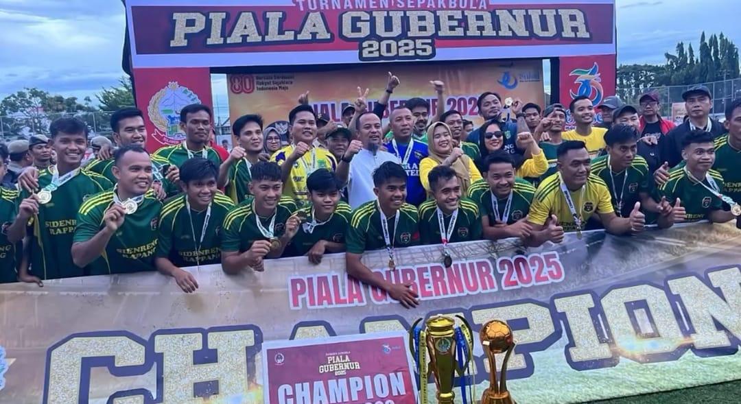 Juara Piala Gubernur, Syahar: Prestasi Sidrap United Lahir dari Kerja Keras
