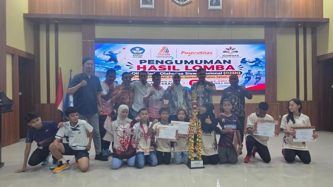 Juara Umum O2SN Sulsel 2026, Makassar Dominasi 11 Medali Emas dan Wakili Sulsel ke Nasional - Tribun-timur.com