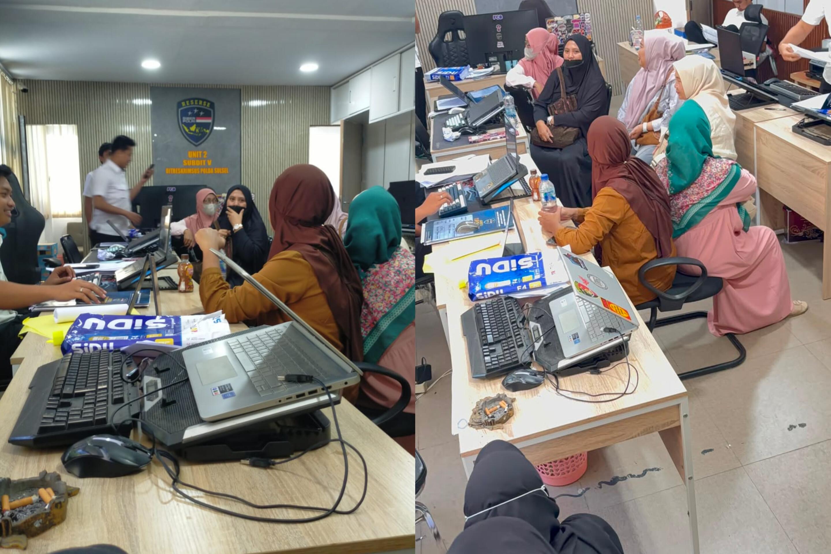 Dana Refund Umrah Subsidi Tak Kunjung Dibayarkan, Puluhan Emak-emak 'Geruduk' Polda Sulsel - Tribun-timur.com