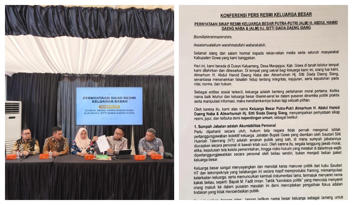 4 Kakak, 3 Adik Minta Hasniah dan Ombas Hadapi DPRD Gowa - Tribun-timur.com