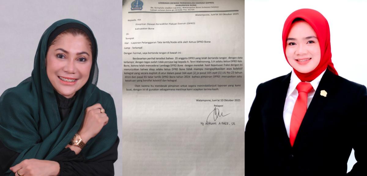 35 Legislator Bone Layangkan Mosi Tak Percaya ke Ketua DPRD, Ini Respon  Andi Tenri Walinonong - Tribun-timur.com