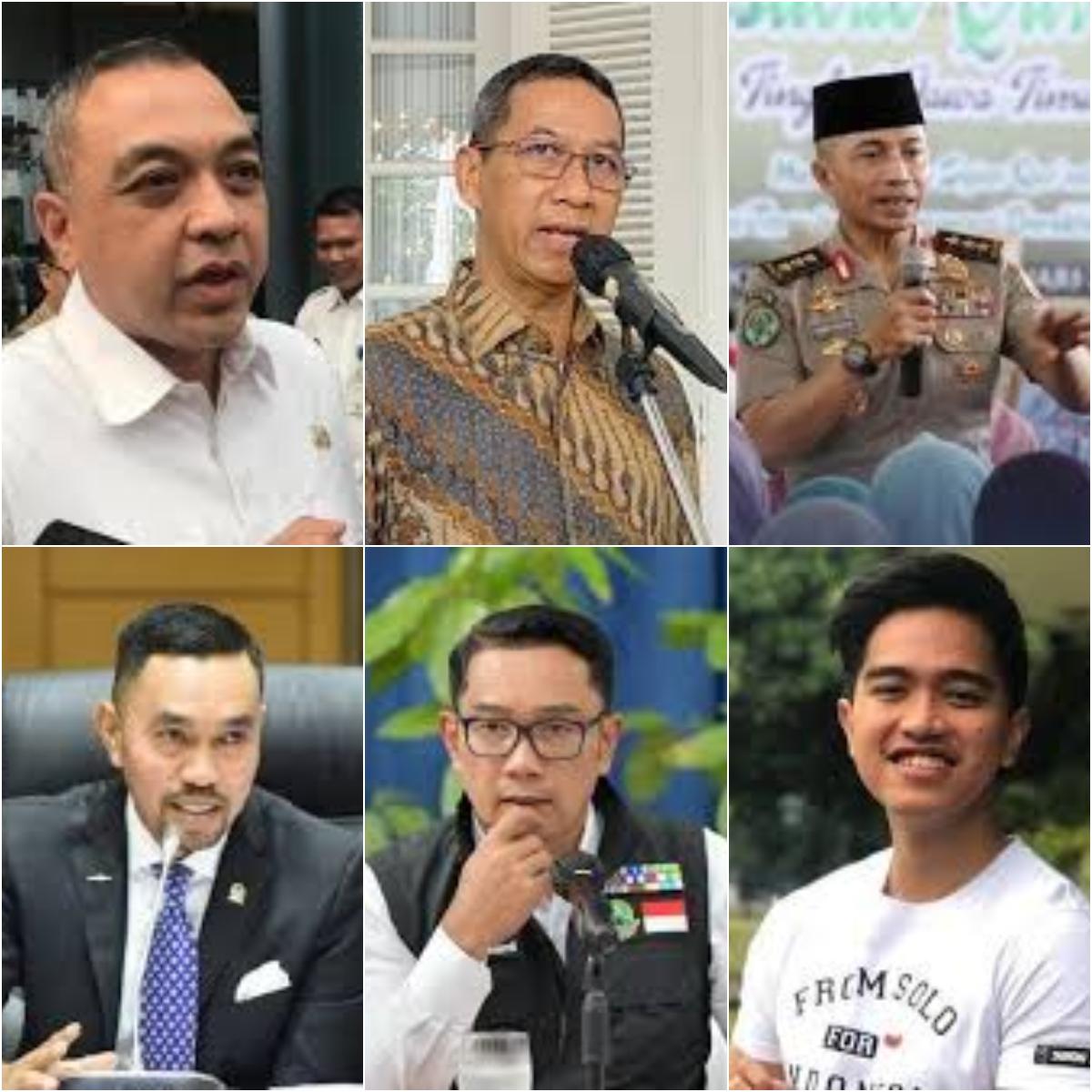 Ahmed-Zaki-Iskandar-Heru-Budi-Dharma-Pongrekun-Ahmad-Sahroni-Ridwan-Kamil-Kaesang.jpg