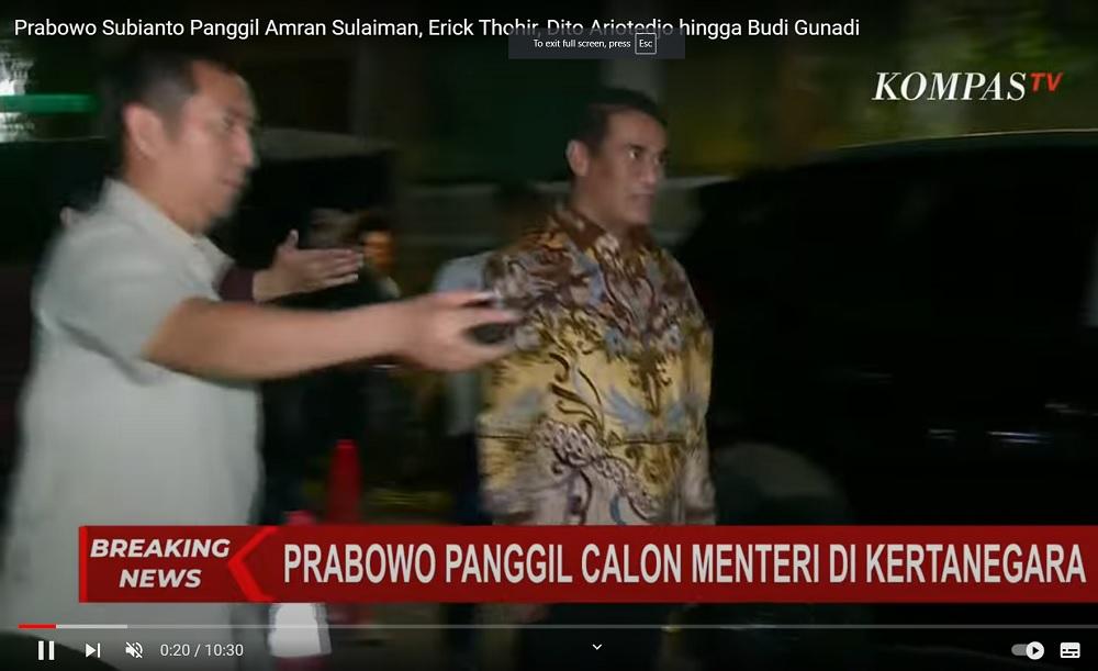 Andi Amran Sulaiman Tokoh Sulsel Pertama Dipanggil Prabowo Subianto Jelang Pengumuman Kursi Menteri