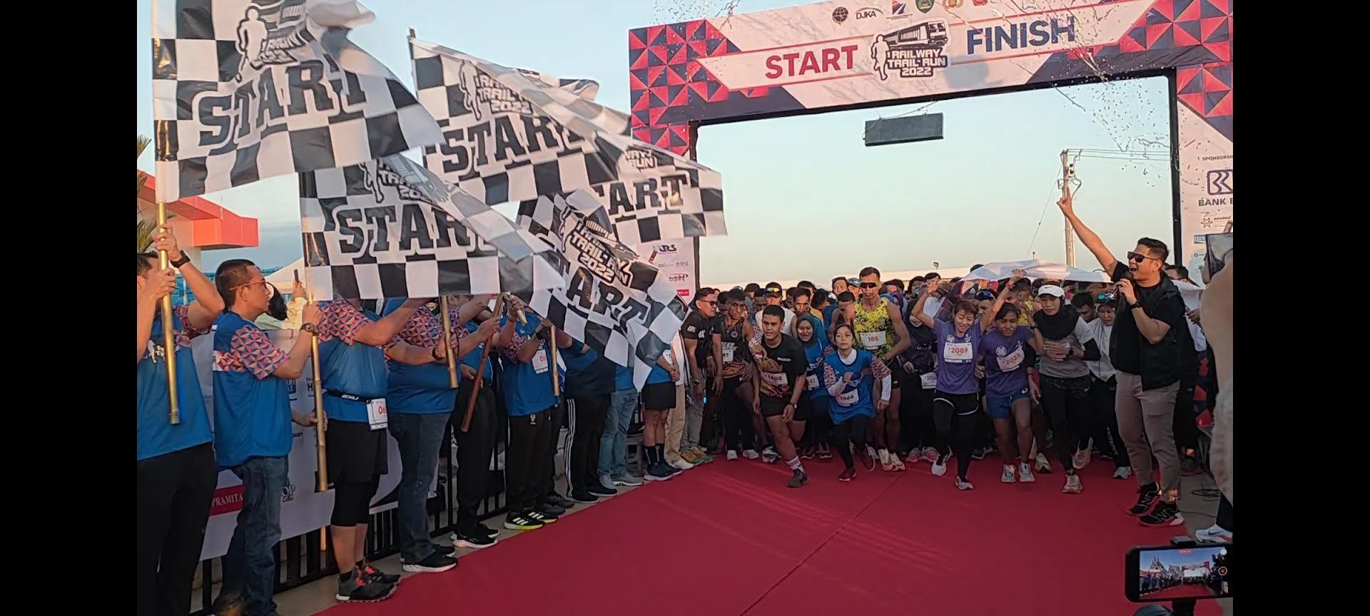 BPKA Sulsel Sosialisasi Rencana Pengoperasian Kereta Api Lewat Rail Way Trail Run 8 Km