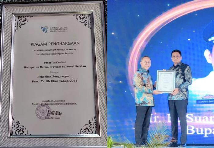 Barru Raih Penghargaan Pasar Tertib Ukur di Kancah Nasional