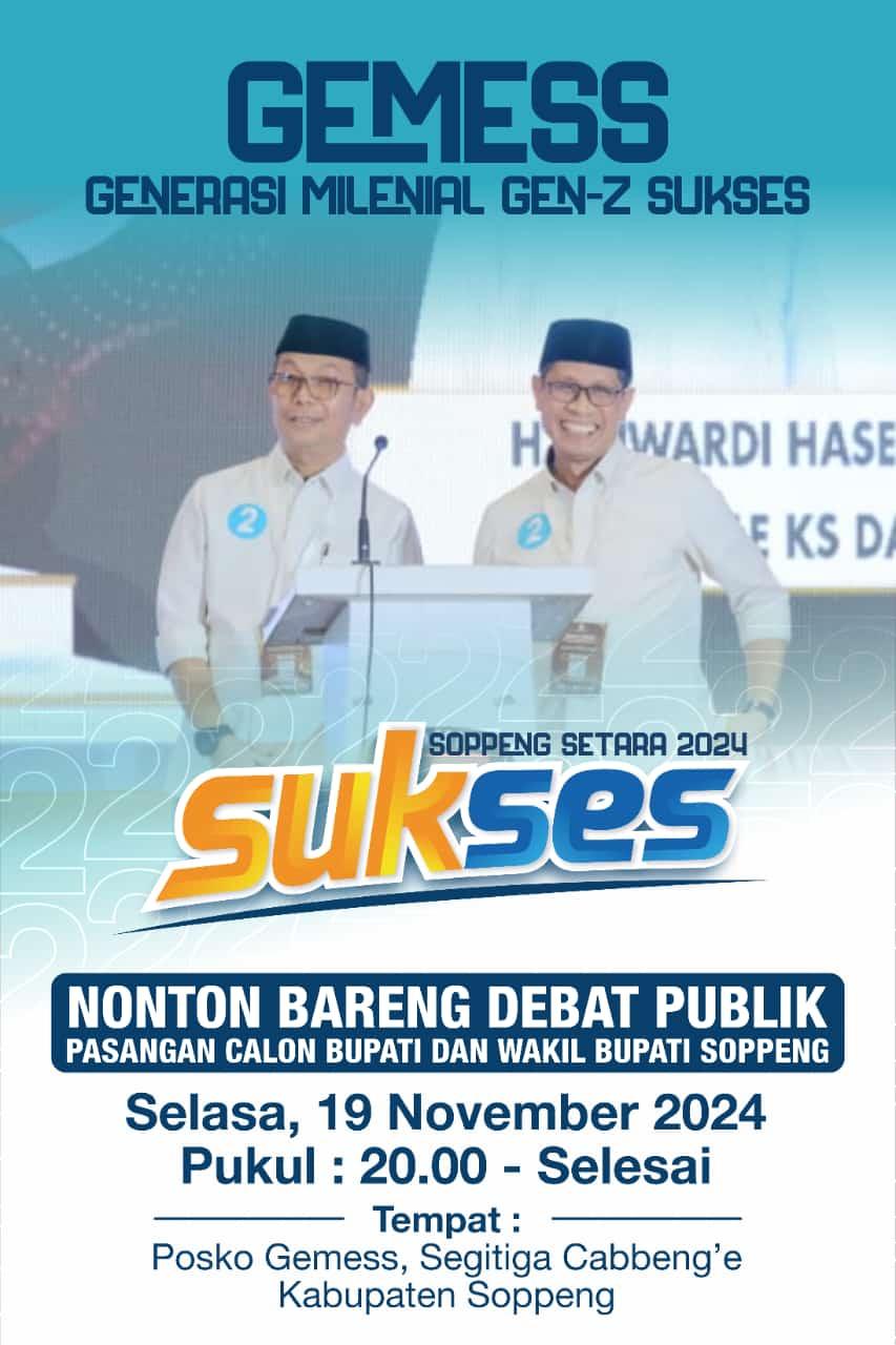 Milenial Sukses Gagas Nonton Bareng Debat Kedua Pilkada Soppeng, Yakin Suwardi - Selle Unggul