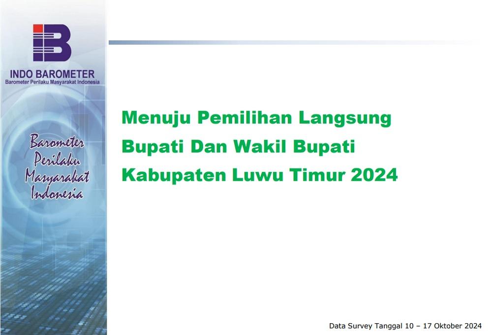 Tak Pernah Rilis, Indo Barometer Bantah Hasil Survei Pilkada Lutim 2024
