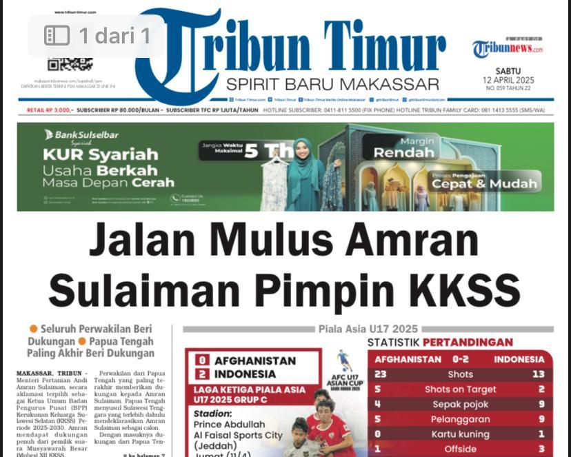 Jalan Mulus Amran Sulaiman Pimpin KKSS