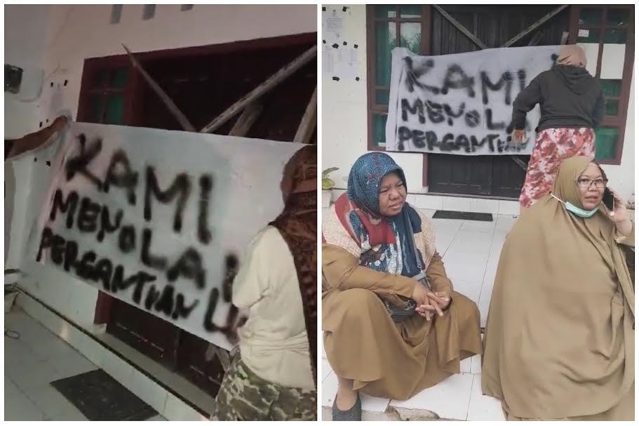 Tak 'Sudi' Awaludin Diganti, Warga Kelurahan Bulo Segel Kantor Lurah