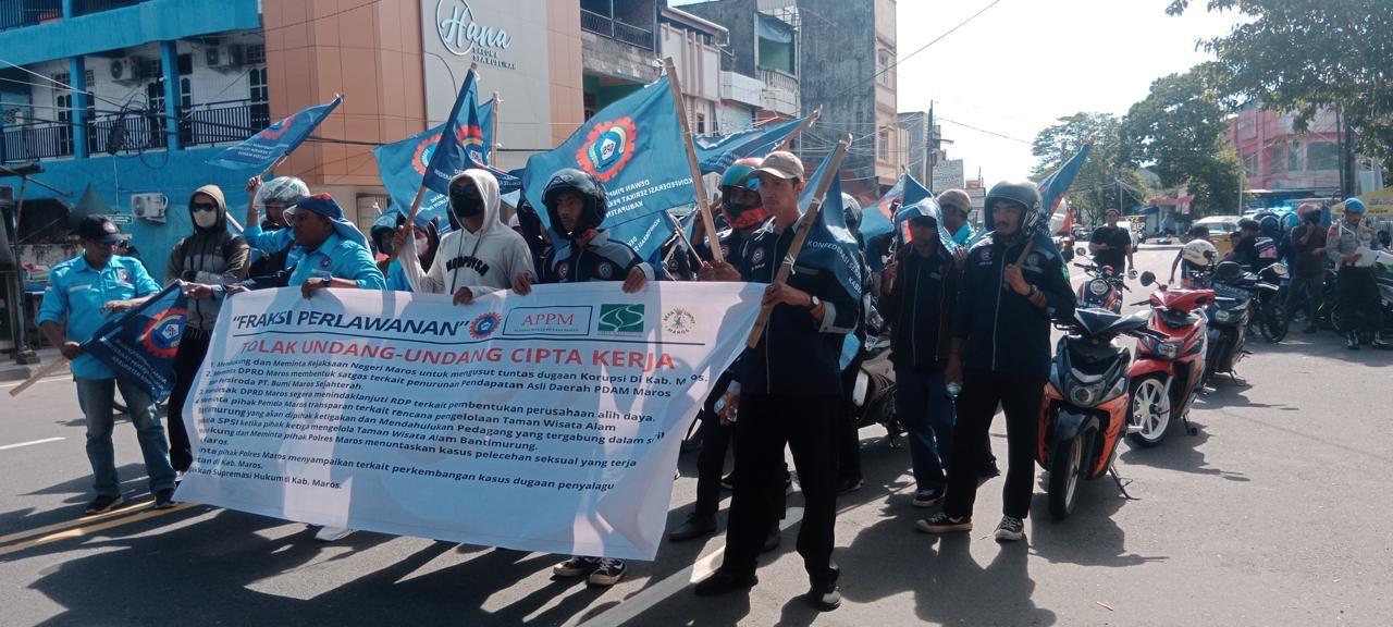 Serikat Buruh Maros Demo Tiga Hari, Waspadai 5 Titik Aksi Termasuk Pintu Masuk Bandara - Tribun-timur.com