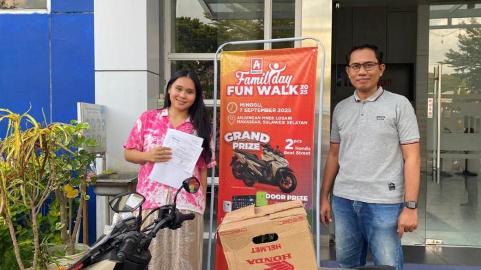 Gabriela Debora, Mahasiswi FK Unhas Pemenang Grandprize Motor Alfamidi Family Day Fun Walk 2025