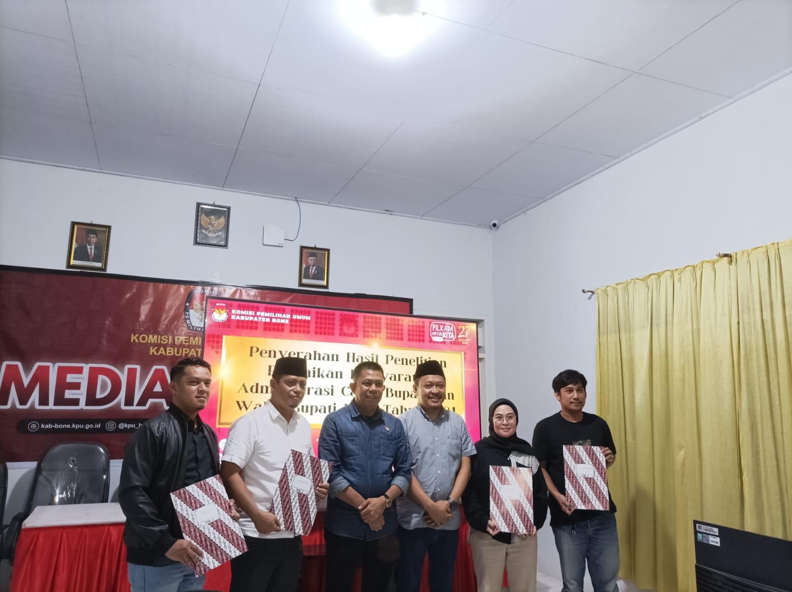 3 Paslon Balon Bupati dan Wakil Bupati Bone Sulsel Layak Bertarung di Pilkada